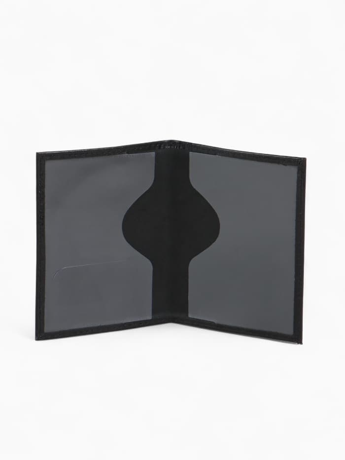 Обложка для автодокументов, натуральная кожа, гладкая, 10×1×13 см, чёрная