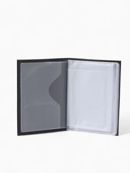 Обложка для автодокументов, натуральная кожа, гладкая, 10×1×13 см, чёрная