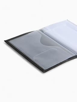 Обложка для автодокументов, натуральная кожа, гладкая, 10×1×13 см, чёрная