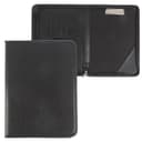 Папка деловая, искусственная кожа, для бумаг, 360×260×30 мм, с металлическим прижимом, 6Д07 «Люкс » чёрная