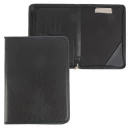 Папка деловая, искусственная кожа, для бумаг, 360×260×30 мм, с металлическим прижимом, 6Д07 «Люкс » чёрная