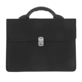 Портфель деловой 350×260×100 мм, текстильный, 2 отделения, К 1С11 «Выборг», чёрный