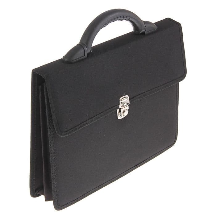 Портфель деловой 350×260×100 мм, текстильный, 2 отделения, К 1С11 «Выборг», чёрный