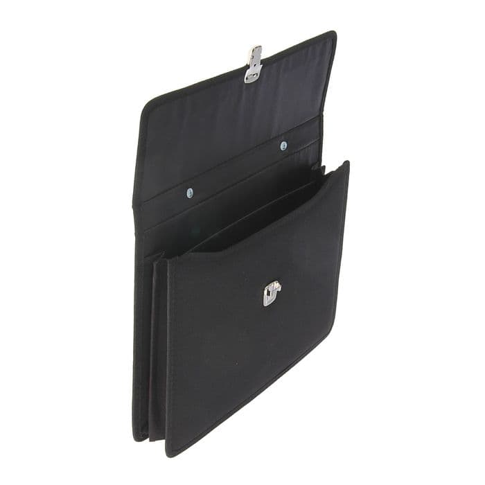 Портфель деловой 350×260×100 мм, текстильный, 2 отделения, К 1С11 «Выборг», чёрный