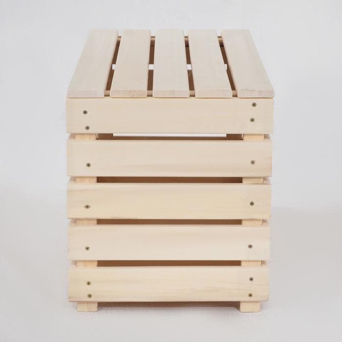 Лавка с ящиком для бани и сауны, 80×40×45 см, липа, «Добропаровъ»