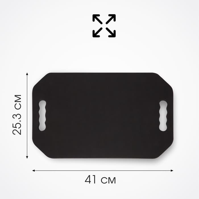 Зеркало с ручками, 20×28/25.3×41 см, чёрное