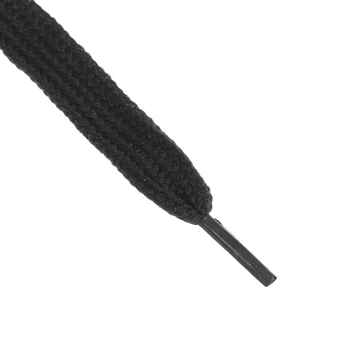 Шнурки для обуви, пара, плоские, 10 мм, 130 см, чёрные