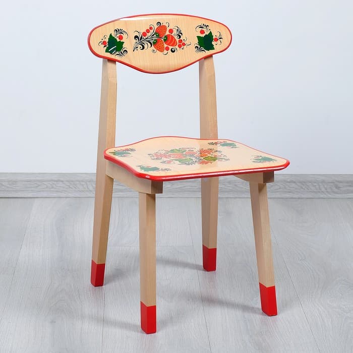 Стул детский «Хохлома», с художественной росписью, 2 ростовая категория, люкс