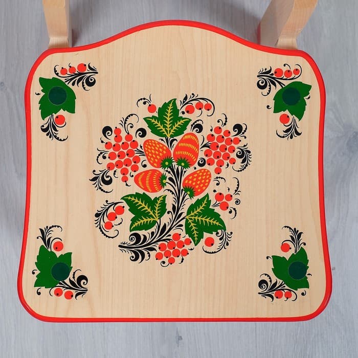 Стул детский «Хохлома», с художественной росписью, 2 ростовая категория, люкс