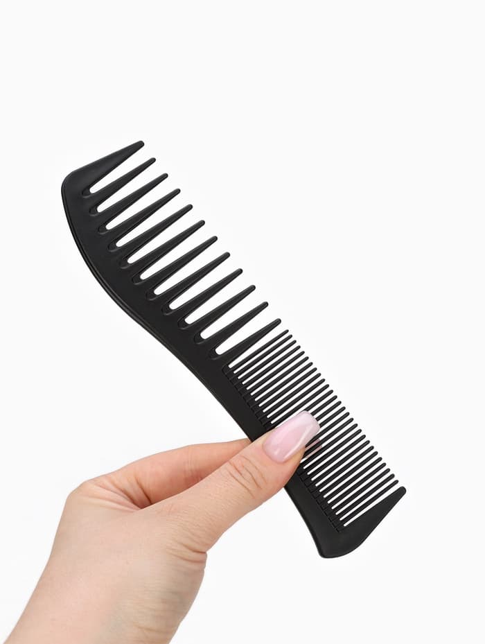 Расчёска комбинированная, 18.7 (±1) × 5 см, чёрная