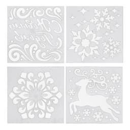 Искусственный снег спрей «Искристые снежинки», с трафаретами, белый