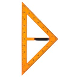 Треугольник для школьной доски, с держателем, прямоугольный, 45°