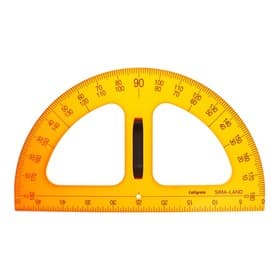 Транспортир для школьной доски, с держателем, 180 г, корпуса оранжевый