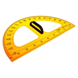 Транспортир для школьной доски, с держателем, 180 г, корпуса оранжевый