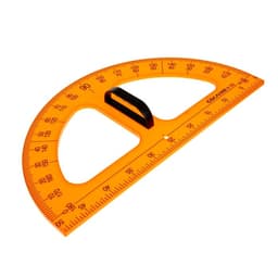 Транспортир для школьной доски, с держателем, 180 г, корпуса оранжевый