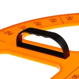 Транспортир для школьной доски, с держателем, 180 г, корпуса оранжевый