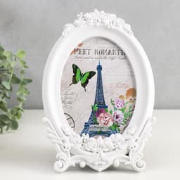 Фоторамка для фото 13×18 см «Нежность роз», пластик, белая, 16.5×24 см