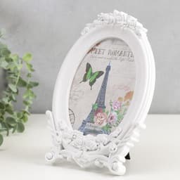 Фоторамка для фото 13×18 см «Нежность роз», пластик, белая, 16.5×24 см