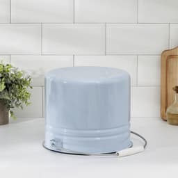 Ведро эмалированное 9 л, цельнотянутое, с крышкой, светло-голубое