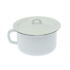 Горшок эмалированный, 1.9 л, белый