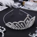 Диадема для волос «Изящество», капелька, 6 см, серебро