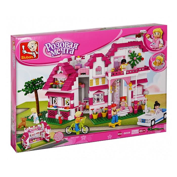 Конструктор Sluban «Розовая мечта: загородная вилла», 726 деталей