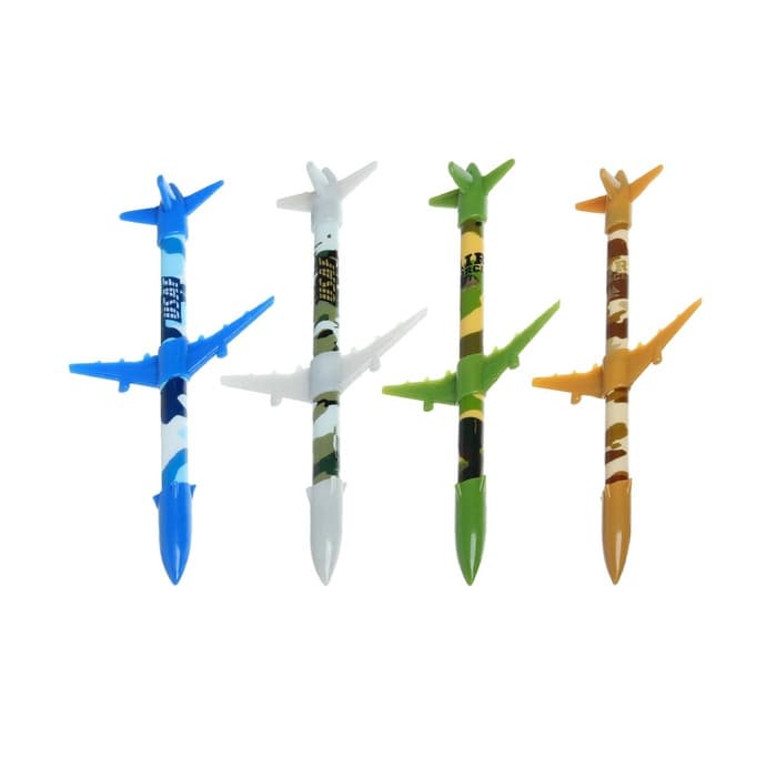 Ручка-прикол Calligrata «Ракета», синий стержень, гелевая, МИКС