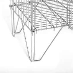 Корзина-накопитель, разборная, 42×42×80 см, регулируемое дно, цвет хром