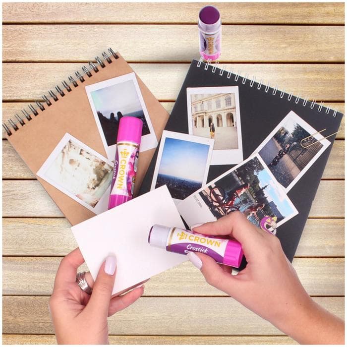 Клей-карандаш, Crown Magic PVP, с цветным индикатором, 8 г