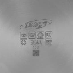 Кастрюля Amet «Профи», 10 л, d=28 см, цельнотянутая, капсульное дно, индукция, нержавеющая сталь, хромированная