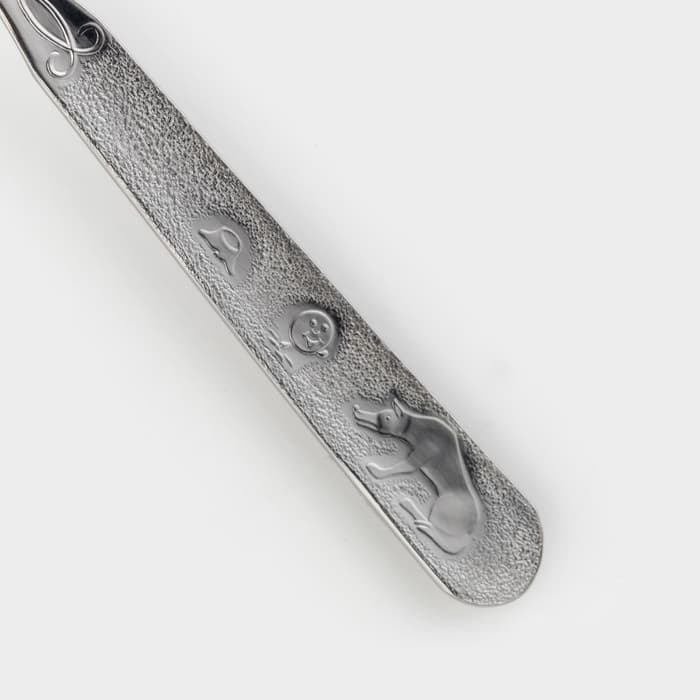 Вилка столовая детская «Колобок», h=15 см, толщина 1.5 мм, нержавеющая сталь, серебристая