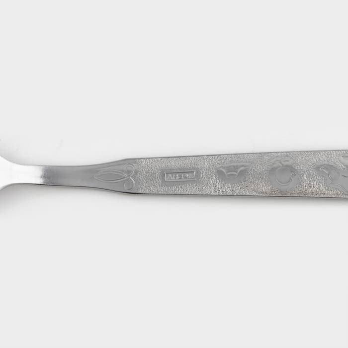 Вилка столовая детская «Колобок», h=15 см, толщина 1.5 мм, нержавеющая сталь, серебристая