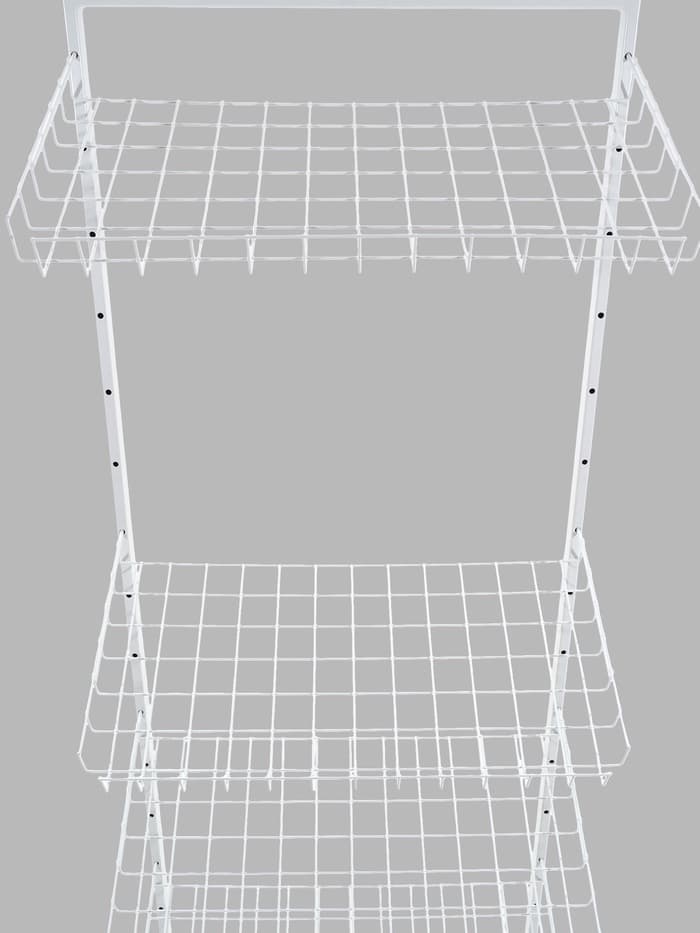 Стойка прикассовая, 65×34×186 см, 6 корзин, белая