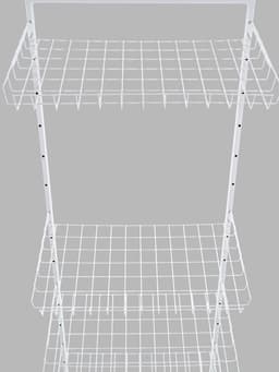 Стойка прикассовая, 65×34×186 см, 6 корзин, белая