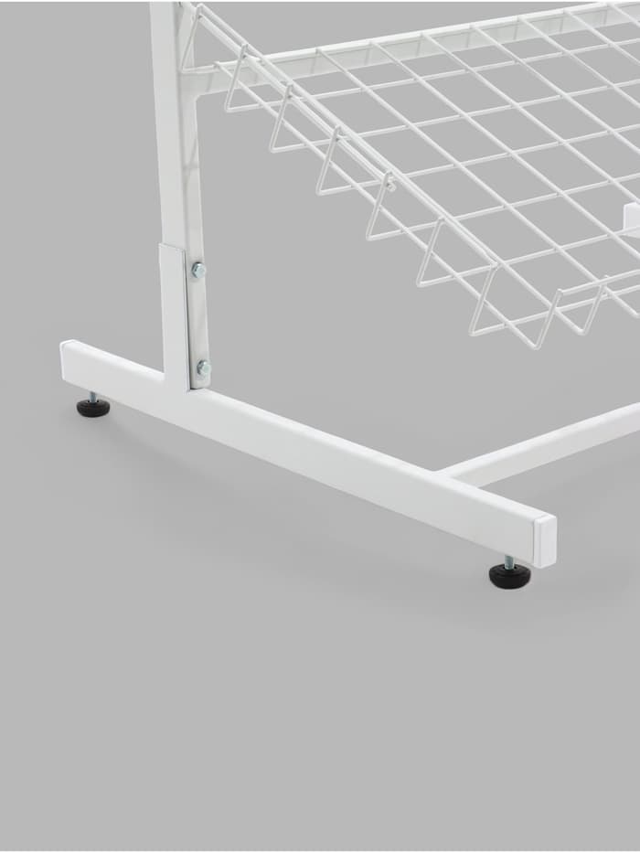 Стойка прикассовая, 65×34×186 см, 6 корзин, белая