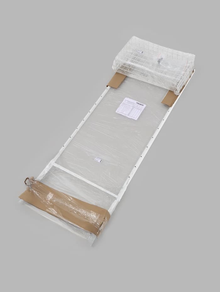 Стойка прикассовая, 65×34×186 см, 6 корзин, белая