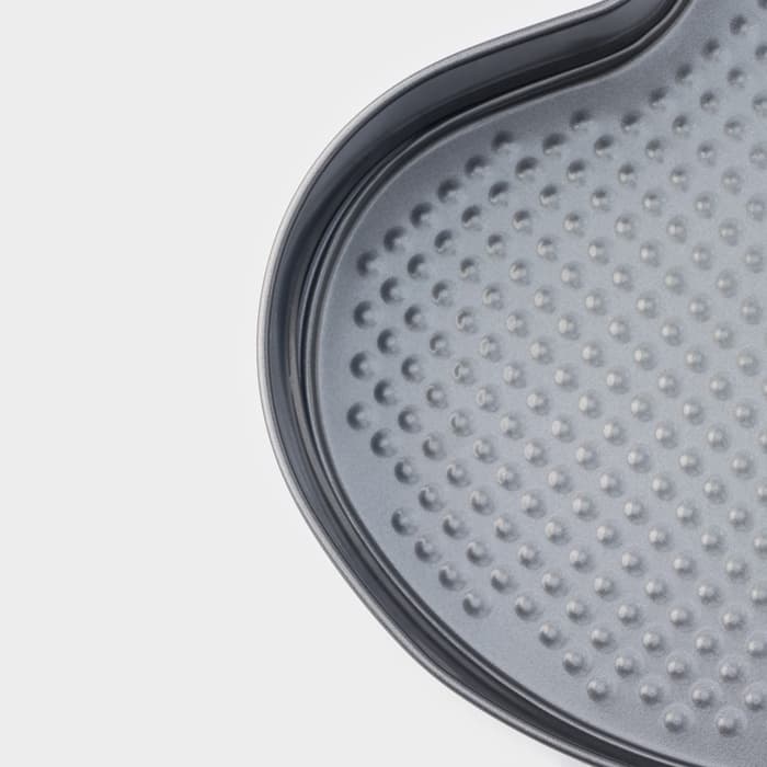 Форма для выпечки Доляна «Элин. Сердце», 28.5×25.5×6.6 см, разъёмная, антипригарное покрытие, серая