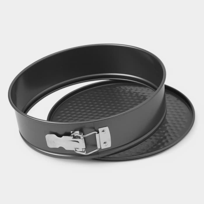 Набор форм для выпечки Доляна «Элин. Круг», 3 предмета: d=22/24/26 см, съёмное дно, антипригарное покрытие, чёрный