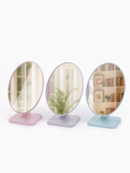 Зеркало настольное, овальное, 15×23 см, (14.3×20 см), МИКС