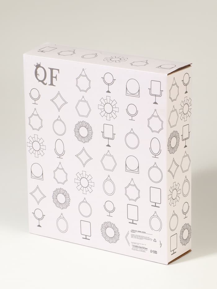 Зеркало декоративное, двустороннее, настольное, 19.5×33.5 см, (13.5×18.5 см), бежевое