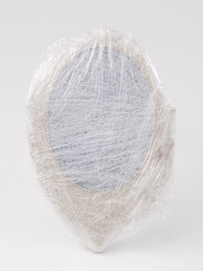 Зеркало декоративное, двустороннее, настольное, 19.5×33.5 см, (13.5×18.5 см), бежевое