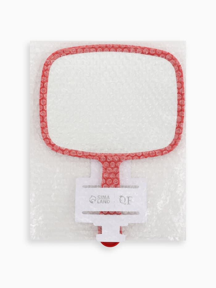 Зеркало с ручкой, 16.5×23.5 см, (12×15 см), МИКС