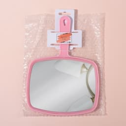 Зеркало с ручкой, 16.5×23.5 см, (12×15 см), МИКС