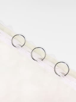 Кольцо для карниза, разъёмное, d=35/38 мм, 10 шт., цвет серебряный