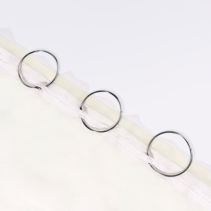 Кольцо для карниза, разъёмное, d=50/56 мм, 10 шт., цвет серебряный