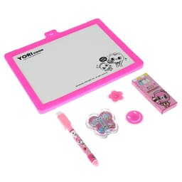 Доска магнитная двухсторонняя, под маркер и мел, губка, мел 3 шт., маркер, магниты 2 шт.