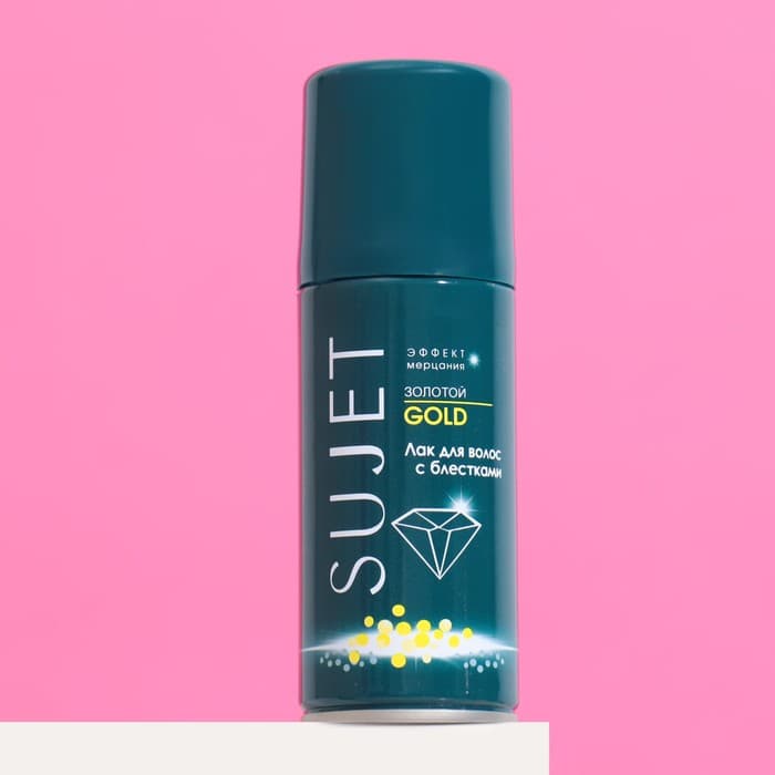 Лак для волос с блестками Сюжет «Золотой», 100 мл