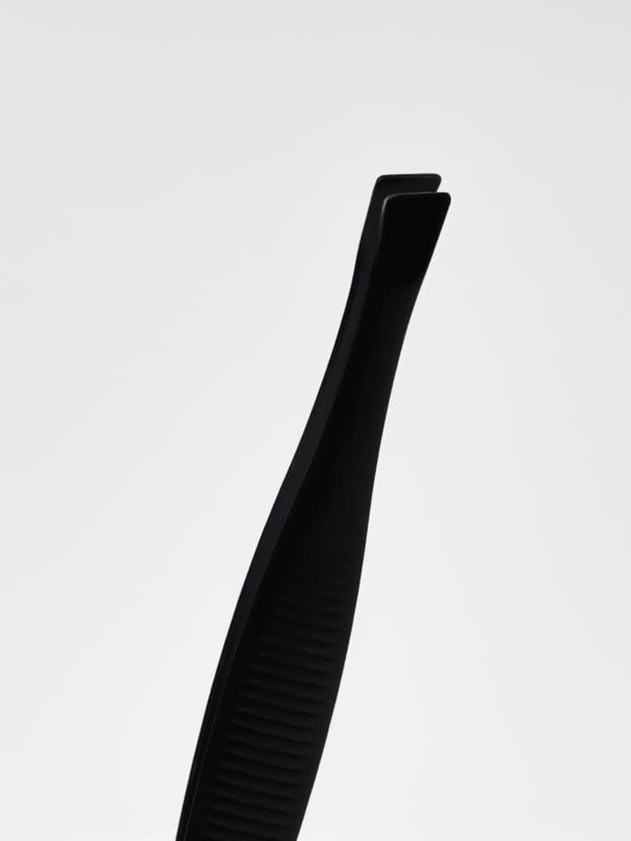 Пинцет скошенный, узкий, 8.5 см, чёрный