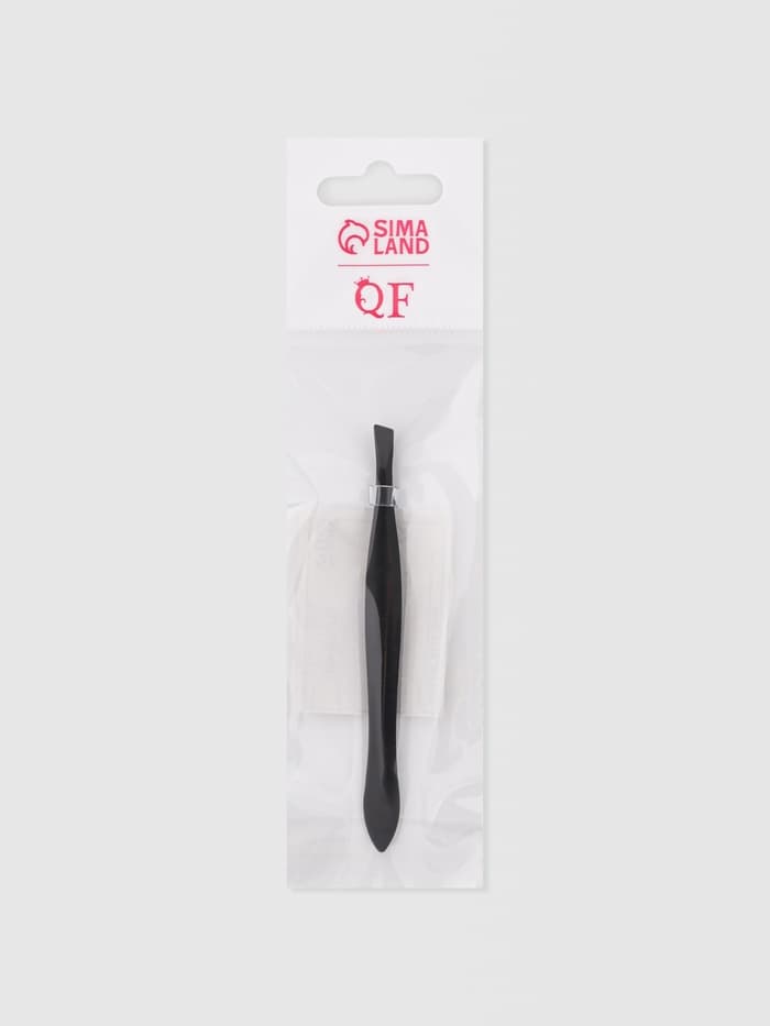 Пинцет скошенный, узкий, 8.5 см, чёрный