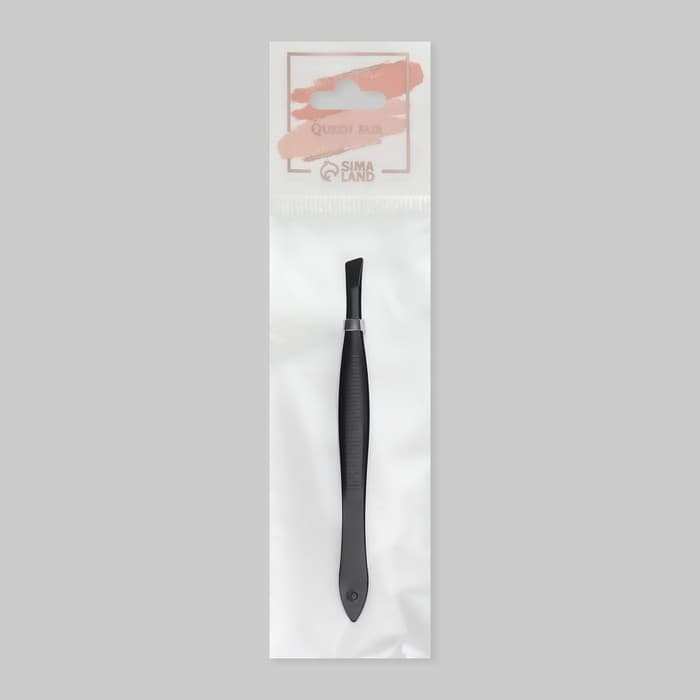 Пинцет скошенный, узкий, 8.5 см, чёрный